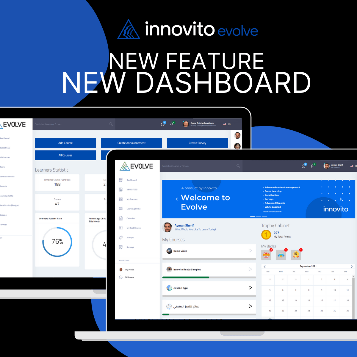 New features – Evolve – Aug 2021